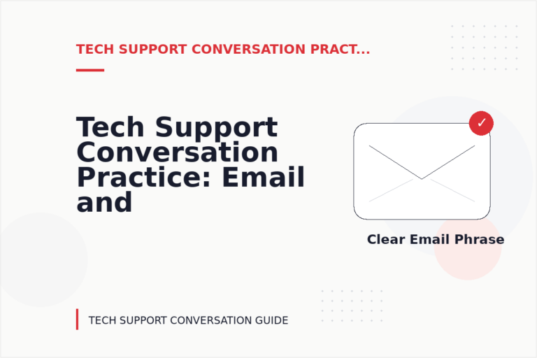 Tech Support Conversation Practice: Email and Message Examples Tech Support Conversation Practice: Email and Message Examples