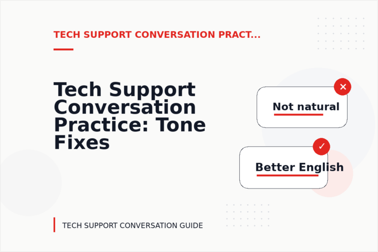Tech Support Conversation Practice: Tone Fixes for Real Situations Tech Support Conversation Practice: Tone Fixes for Real Situations